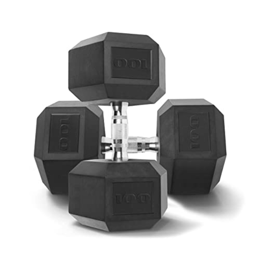 Home Gym Body Solid - Dumbbell Hexagonal Besi Cor Berlapis Karet