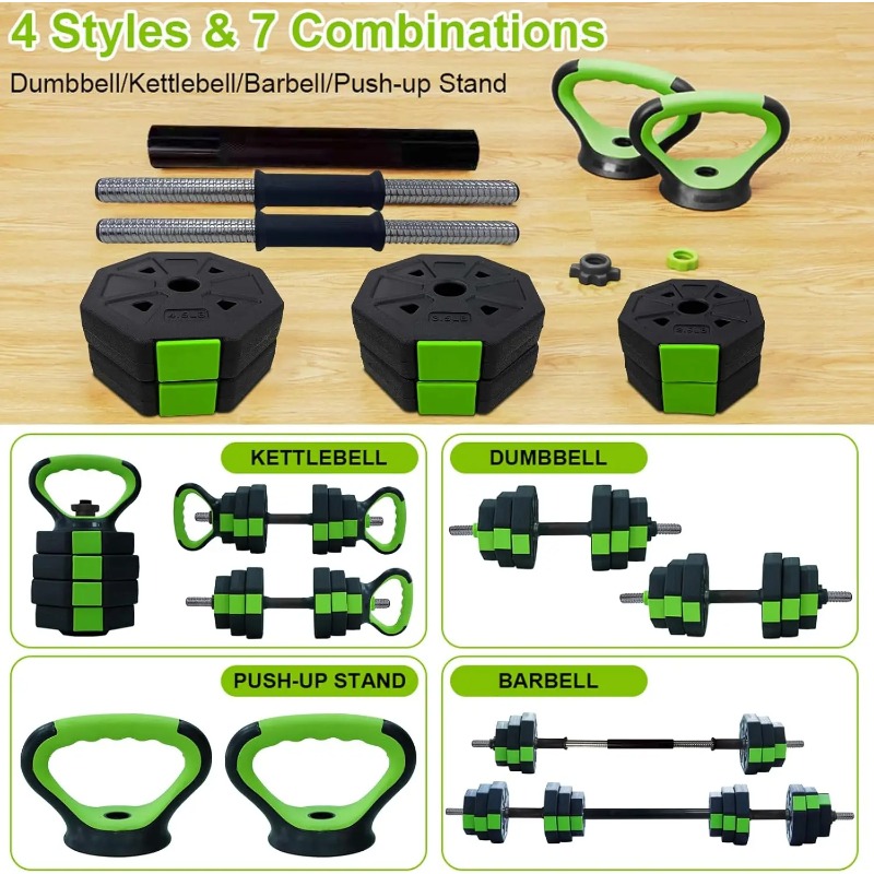 Set Dumbbell 4 in 1 yang Dapat - Home Gym Kettlebells ulasan dan harga