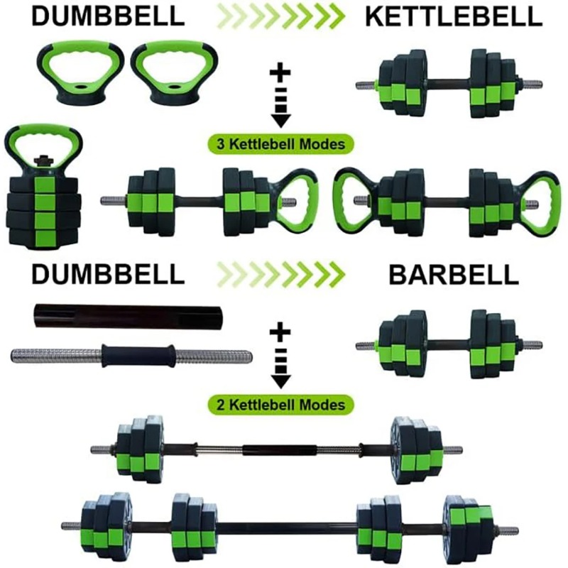 Set Dumbbell 4 in 1 yang Dapat - Home Gym Kettlebells ulasan dan harga