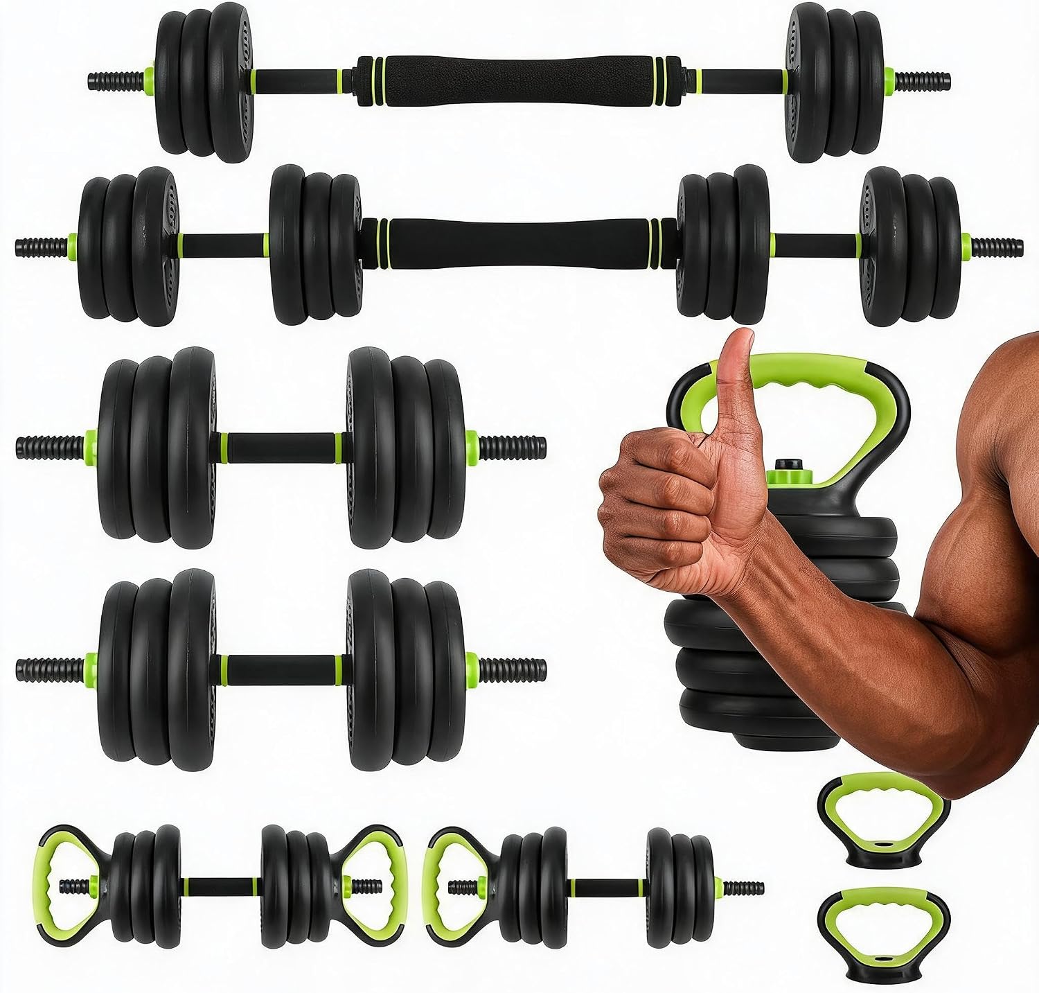 Set Dumbbell 4 in 1 yang Dapat - Home Gym Kettlebells ulasan dan harga